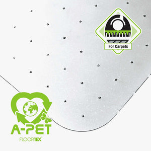 Picture pf the APet protective floor mat with carpet grippers on reverse side.