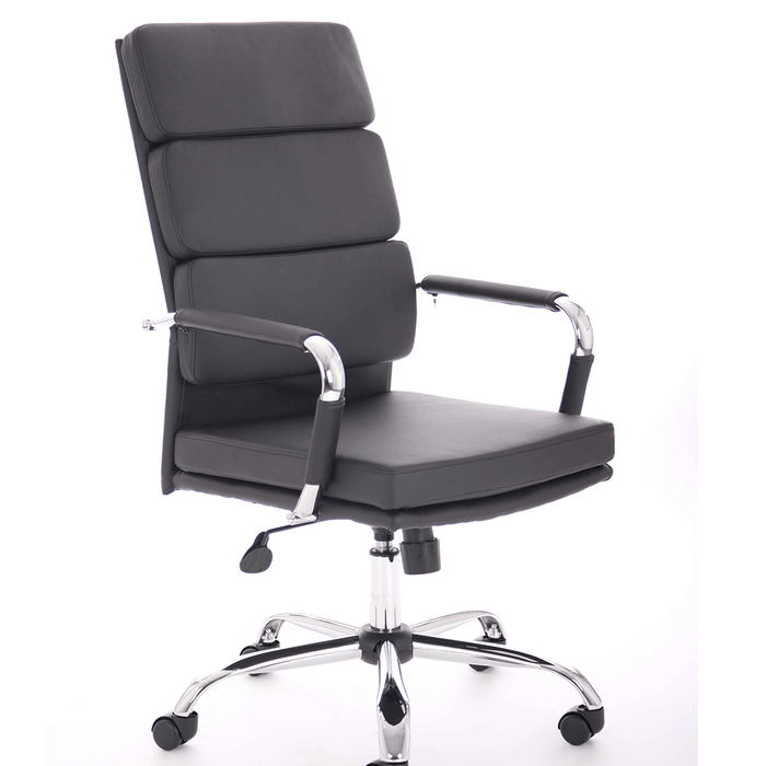 Advocate Black Leather Executive Chorme Home Office Chair