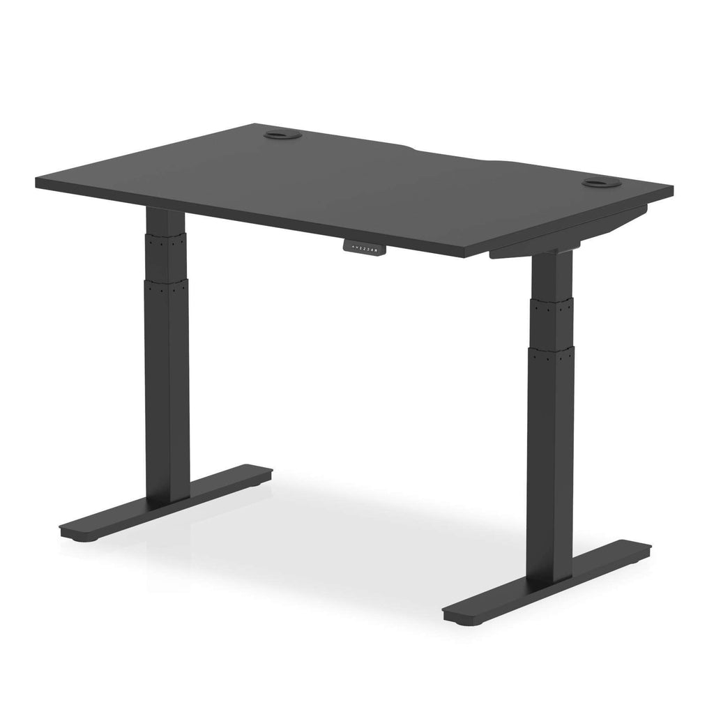 Picture of the black Air Height adjustable desk.