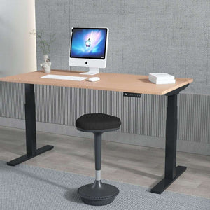 This the beech desk in sitting position and how it would look in your home office.