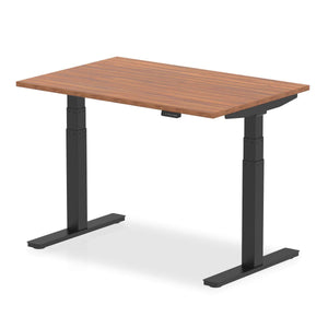 This is a walnut top desk with black metal legs.comes in 1200mm in length.this is a perfect desk for your home office for healthy living.