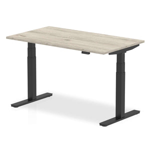 This is the grey oak desk top  ,with black metal legs ,comes in 1400mm in length.this is a perfect desk for your home office for healthy living.