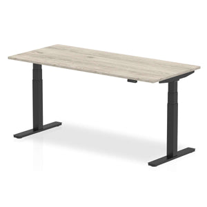 This is the grey oak desk top with black metal legs and comes in 1800mm in lengththis is a perfect desk for your home office for healthy living..