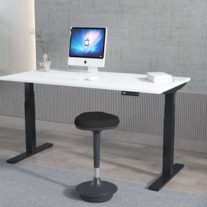 The white desk of how it would look in your home office.