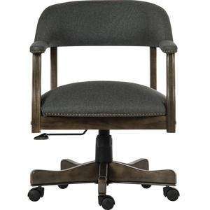 Captain grey fabric home office chair. front on view 