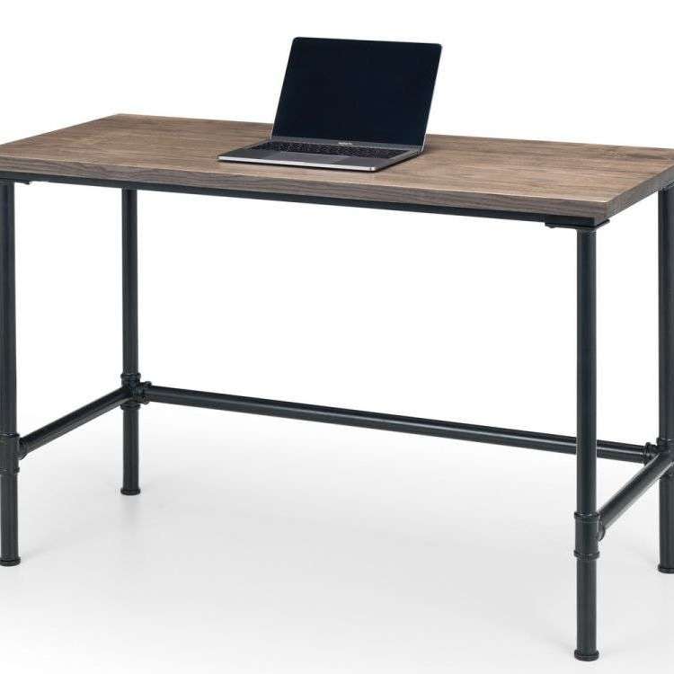 Picture of the carnegie pipe mocha elm home office desk with a laptop on the desk to see  how this would look.