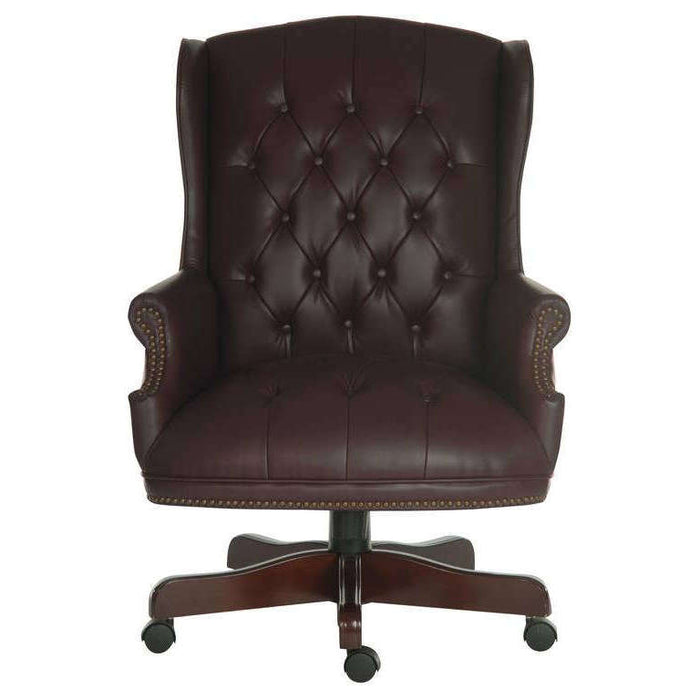 Chairman Burgundy Leather Executive Home Office Chair