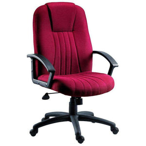 city fabric home office chair,  in burgundy colour 45 degree angle.