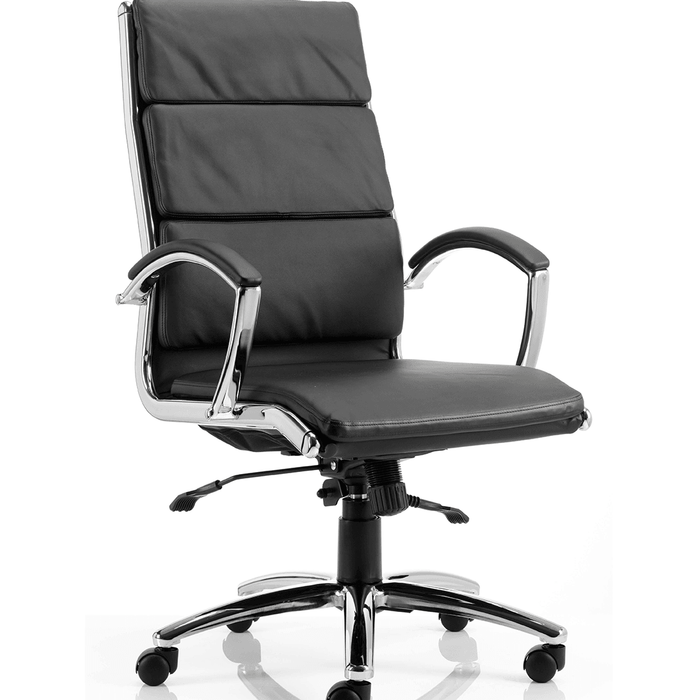 Classic Executive Home Office Chair Available In Black, Tan Or White Leather