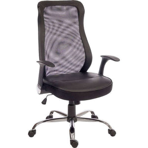 curve mesh black home office chair.leather look padded seat. use up to 8 hours a day, and up to 110 kg.