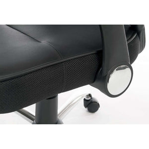 curve mesh black home office. with a retractable  nylon armrests.