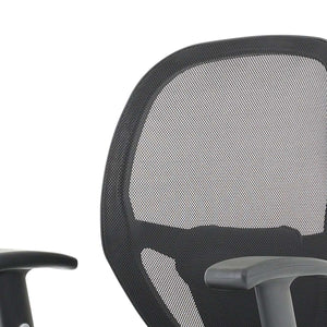 Close up of the mesh backed denver home office chair without headrest.