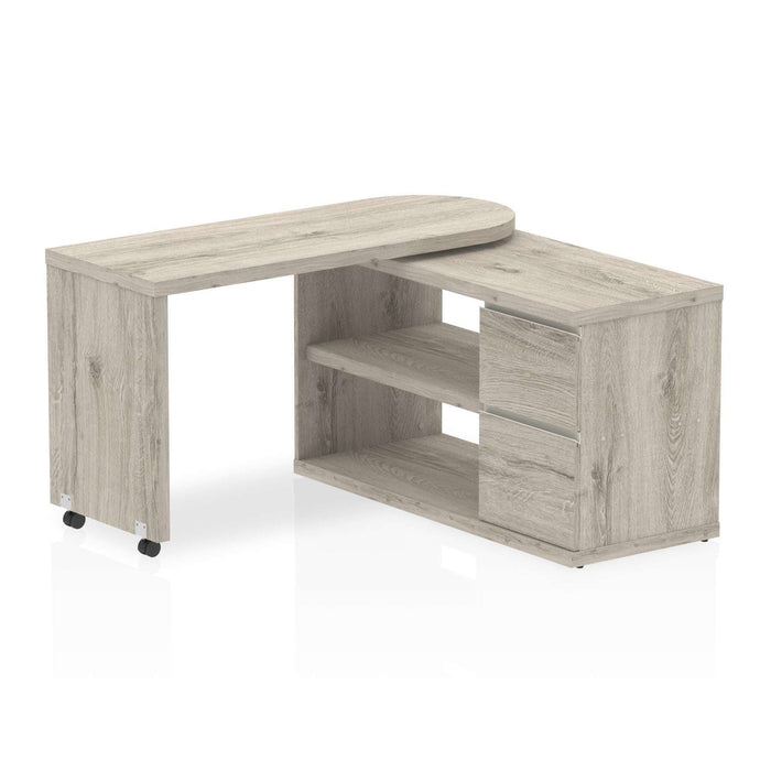 Fleur Smart Storage Home Office Desk Available In Grey Oak Or White