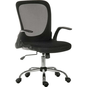 flip mesh executive black home office chair. 45 degree angle.