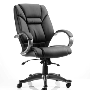 Showing the black leather galloway exexcutive home office chair. 