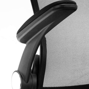 Close up of the pivoting armrest of the imola pivoting arms  home  office chair.