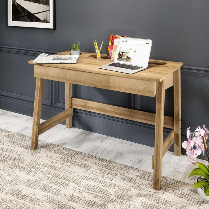 Ithaca Riviera Oak Effect Home Office Desk