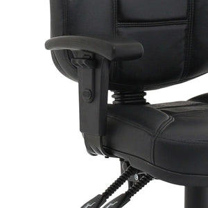 Close up of the armrests of the jackson executive home office chair.