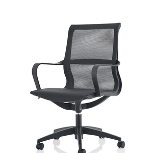 Side view of the lisbon executive mesh back home office chair.