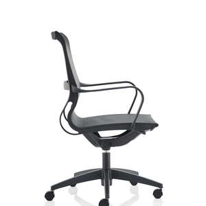 Right side view of the curved back lisbon executive home office chair.