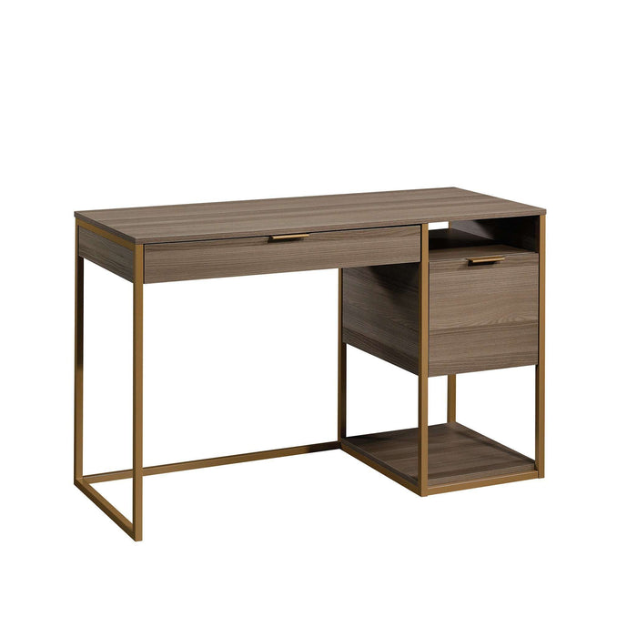 Lux Diamond Ash Finish Retro Style Home Office Desk