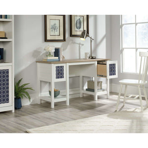 mediterranean shaker style white home office desk. showing what this would look like in your home office.