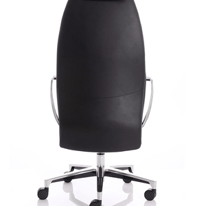 Back view of thee mein executive soft bonded leather home office chair.