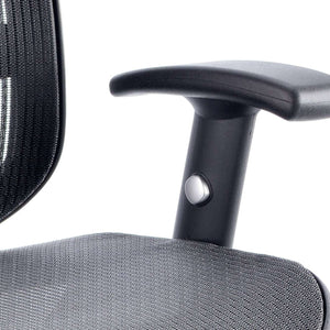 Close up of the adjustable armrest of the mirage executive home office chair.