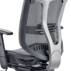 Close up of the contoured sprung backrets and sprung seat of the mirage ii  executive home office chair.