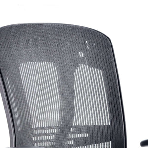 Showing the mesh backrest without the headrest, of the mirage ii  executive home office chair.