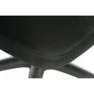 mistral executive mesh back and-leather faced seat home office chair. close up of the aerated seat.