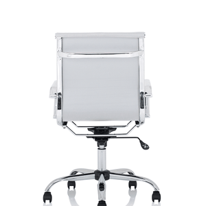 Back view of the white medium back nola executive home office chair.