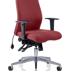 Showing picture of the ginseng chilli  coloured fabric Onyx posture  home office chair.