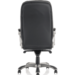 Picture of back faux leather oscar executive home office chair, with 5 star base.