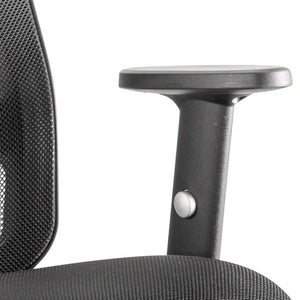 Close up of the adjustable armrest of the Portland ii operator chair.