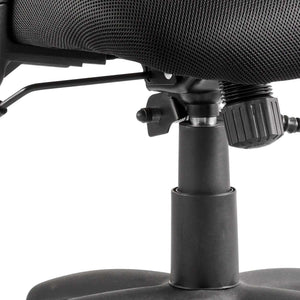 Close up of the gas lift of the portland ii operator home office chair.