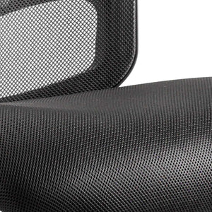 Close up of the black fabric large cushioned seat. of the portland ii operator home office chair.