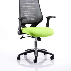 Picture of the Myrrh green fabric cushion , of the relay operator home office chair 