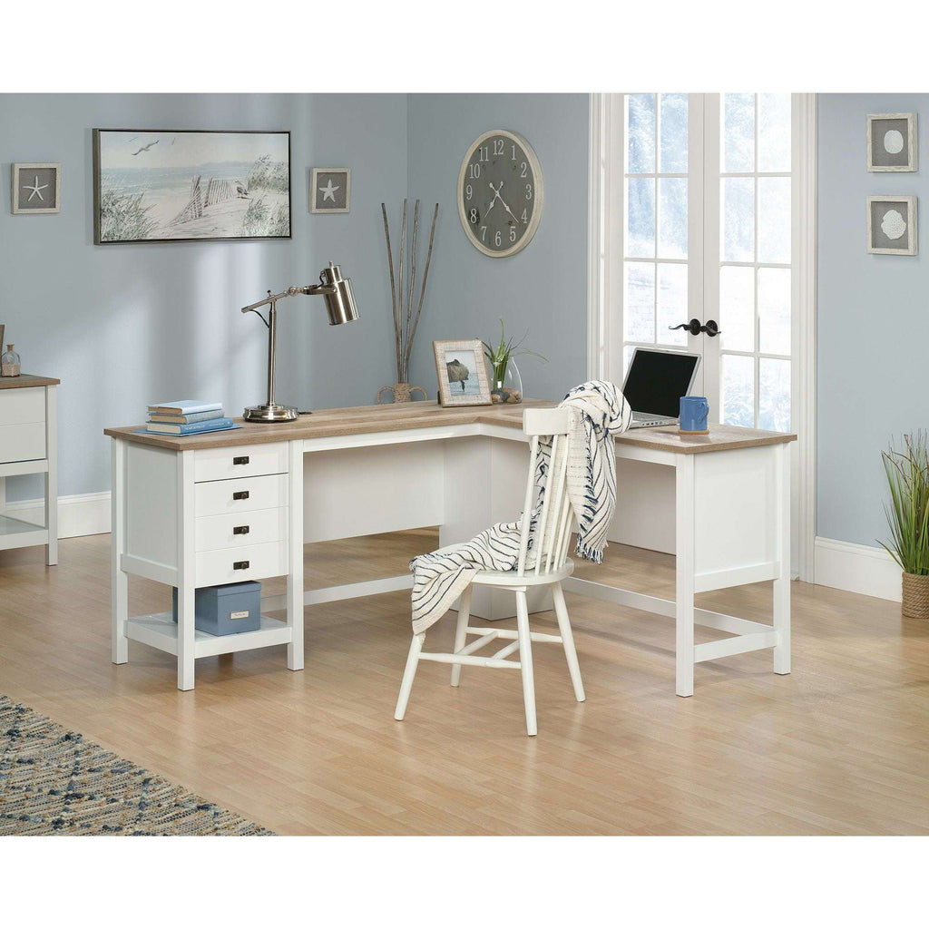 shaker style l shaped home office desk. this how the desk would look in your home office.