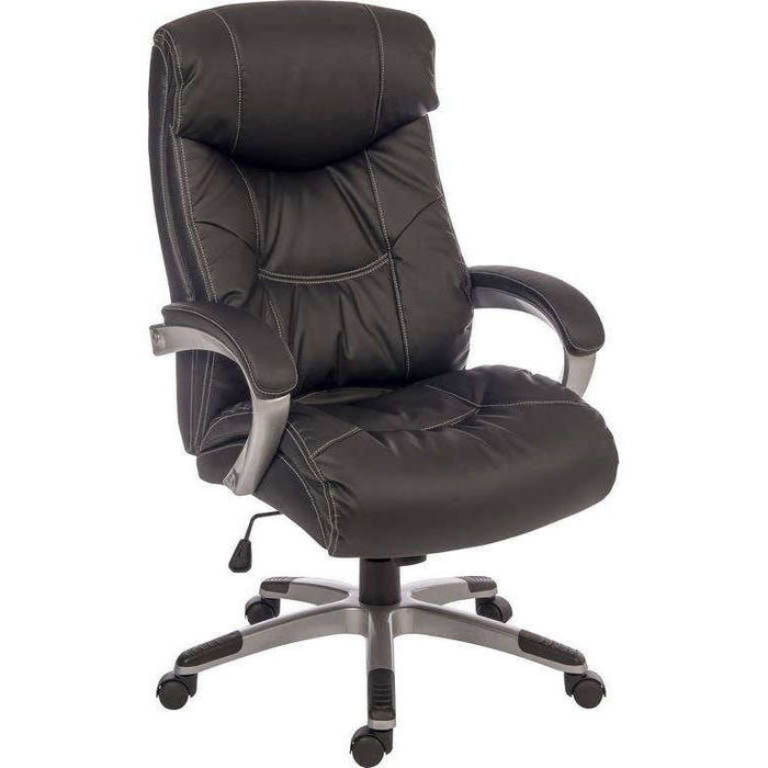 Siesta Black Luxury Leather look Executive Home Office Chair