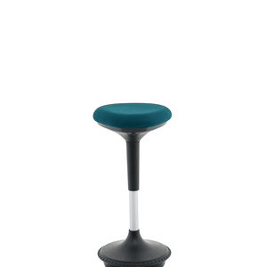 Picture of the sitall with Maringa Teal coloured fabric cushioned seat.