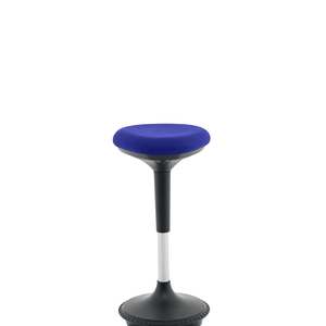 Picture of the stevia blue voloured fabric cushion for the sitall deluxe home office stool.