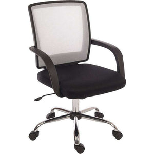 star mesh white mesh back home office. chair 45 degree angle of aerated mesh back chair in white. durable for part-time work upto 3 hours a day rated 90kg.