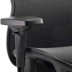 Close up of the adjustable armrest of the stealth posture home office chair.