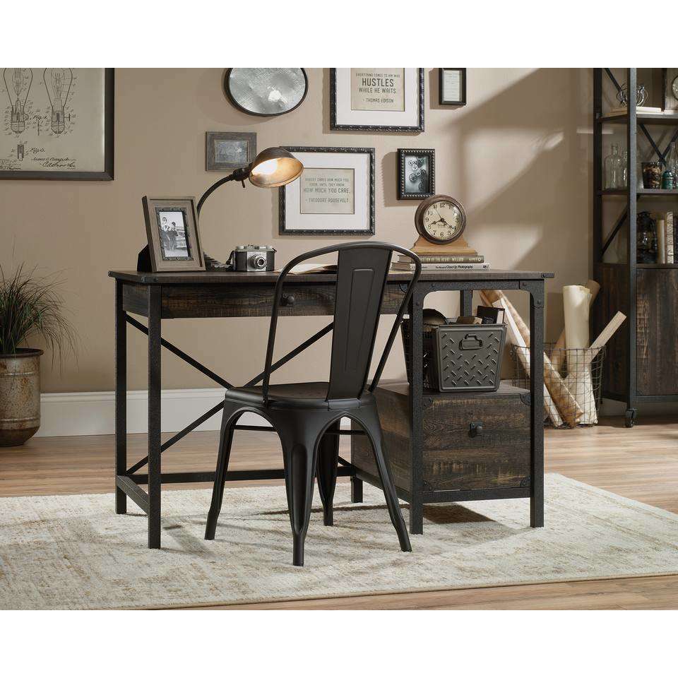 Edison Storage Desk Oak Effect