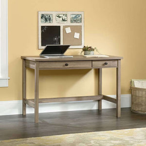 study home office desk salt oak with two stationery drawers showing how this would look like in your home office.