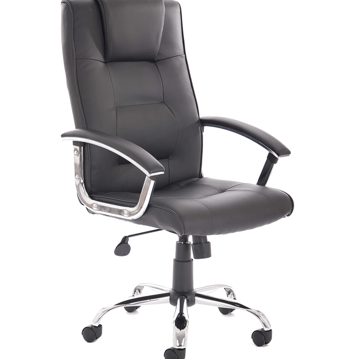 Thrift Executive Home Office Chair In Black Leather