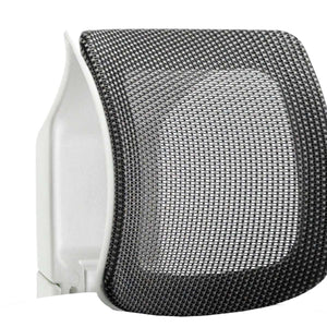 Picture of charcoal coloured  mesh headrest of the zure range